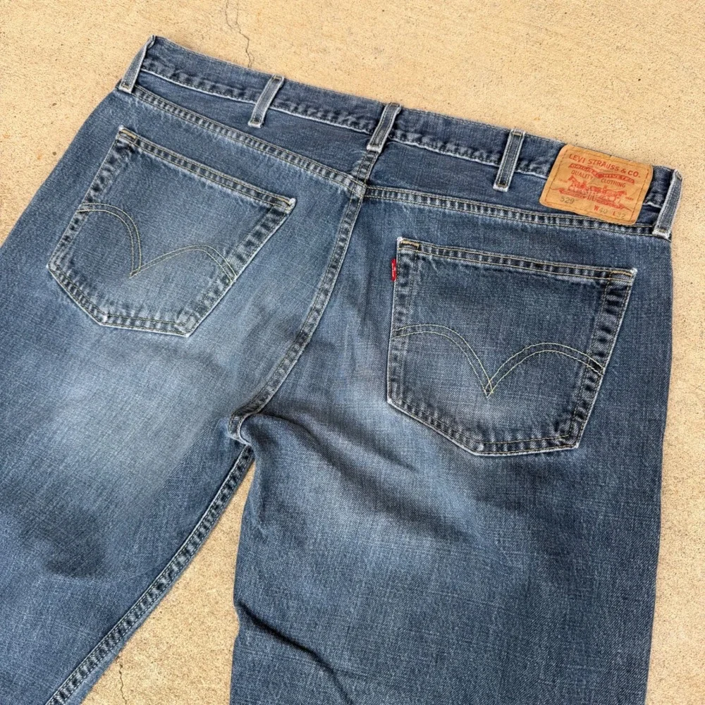 Levi's | 529 Low Rise Straight Jeans Y2K Blue Denim W40 L32 Baggy Streetwear
